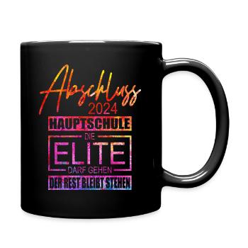Abschluss 2024 Hauptschule - Tasse einfarbig - Schwarz - Rechts