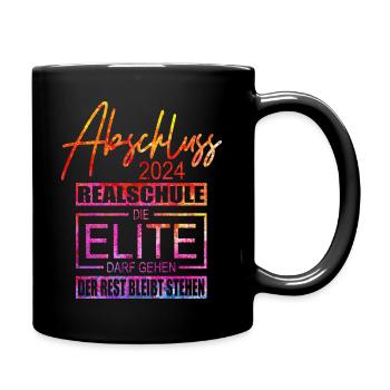 Abschluss 2024 Realschule - Tasse einfarbig - Schwarz - Rechts