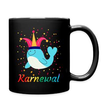 Karnewal Kölner Karneval Konfetti Wal Narrenkappe - Tasse einfarbig - Schwarz - Rechts