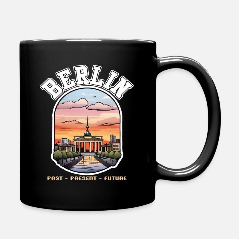 Berlin - Past, Present, Future - Full Colour Mug - black