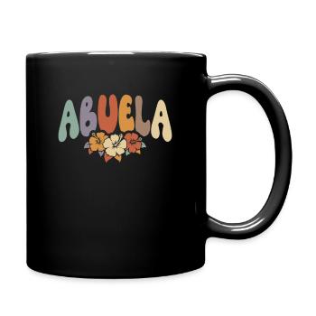 Best Abuela Ever Floral Funny Grandma - Full Colour Mug - black - Right