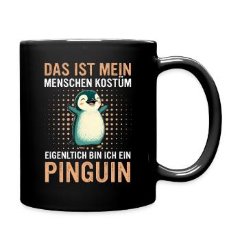 Pinguin Zwergpinguine Kaiserpinguin - Tasse einfarbig - Schwarz - Rechts