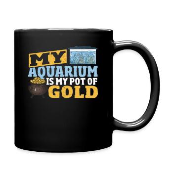 Aquarienbesitzer Aquarium Fischhalter - Tasse einfarbig - Schwarz - Rechts