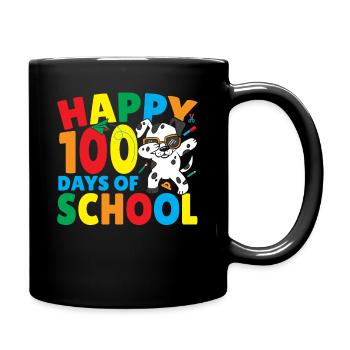 Joyeux 100 jours d’école 100e jour Dalmatiens - Mug uni - noir - Droite
