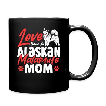 Propriétaire de chien Alaskan Malamute Race Alaskan - Mug uni - noir - Droite