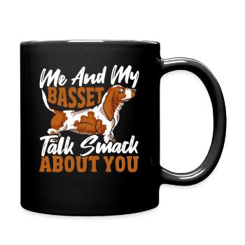 Amoureux des chiens Animal Lover Basset Hound Chien - Mug uni - noir - Droite
