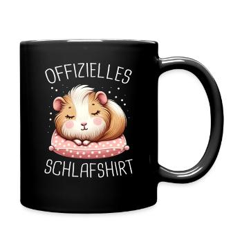 Cochon d’Inde à poil long chiens à crête à poil long - Mug uni - noir - Droite
