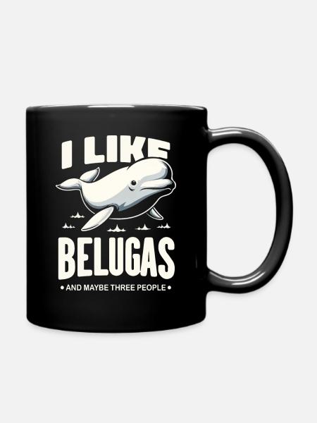 Béluga Béluga Océan Bélugas Baleines - Mug uni - noir