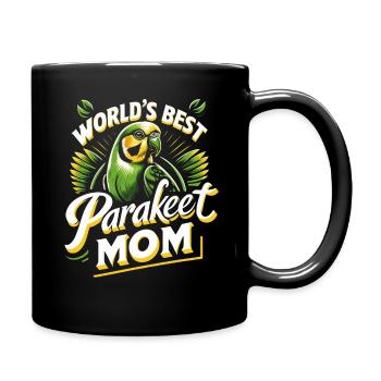 Sittich Wellensittich Vogel Tier - Tasse einfarbig - Schwarz - Rechts