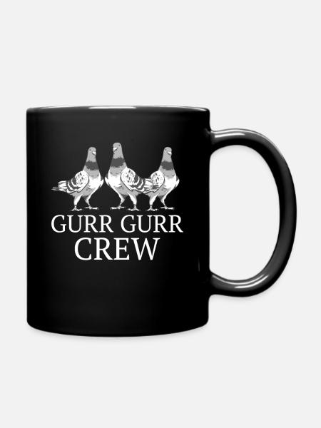 Taube Tauben Tier Vogel - Tasse einfarbig - Schwarz