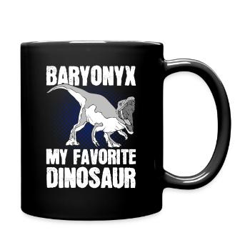 Prähistorischer Dinosaurier Dinosaurier - Tasse einfarbig - Schwarz - Rechts