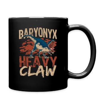 Prähistorischer Baryonyx Dinosaurier-Liebhaber - Tasse einfarbig - Schwarz - Rechts