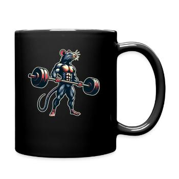 Weightlifting, Fitness, Bodybuilding, Weightlifters - Full Colour Mug - black - Right