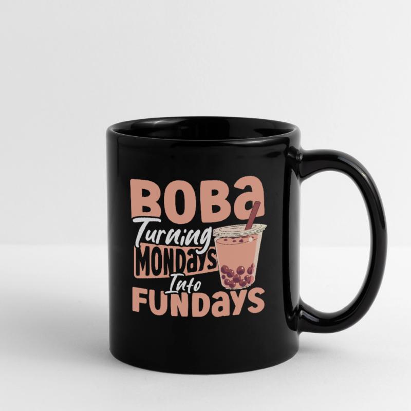 Chai Tee Schwarzer Tee Eistee Boba Tee Tasse einfarbig