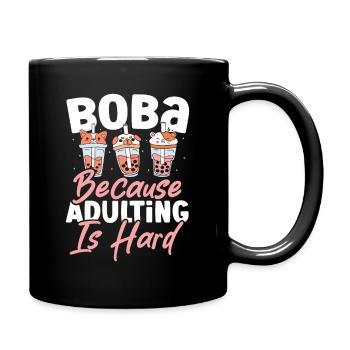 Tea latte Green Tea Iced Tea Boba Tea Merchandise - Full Colour Mug - black - Right