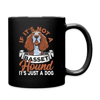 Hundeliebhaber Basset Hound Hundeduft Hound - Tasse einfarbig - Schwarz - Rechts