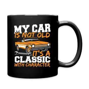 Autorestaurator Alte Autos Autoliebhaber - Tasse einfarbig - Schwarz - Rechts
