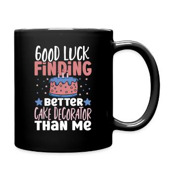 Torten Designer Modellierung Schokolade Fondant - Tasse einfarbig - Schwarz - Rechts