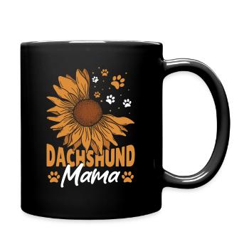 Ich stolpere über meinen Weiner Lustiger Dackel - Tasse einfarbig - Schwarz - Rechts