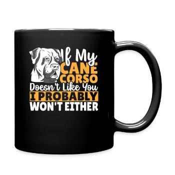 Cane Corso Mom Guard Dog Companion Dog - Full Colour Mug - black - Right