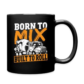 Concrete Mixer Cement Mixer Truck Cement Mixer - Full Colour Mug - black - Right