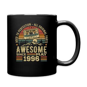 May 1996 Birthday May 1996 Retro Gift - Full Colour Mug - black - Right