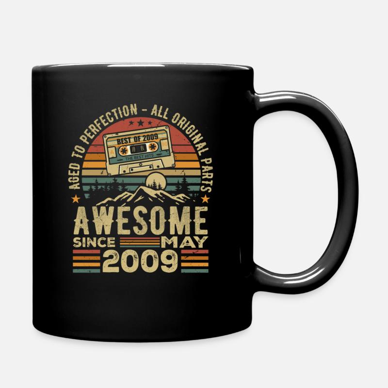 Mai 2009 Anniversaire Mai 2009 Cadeau 2009 Retro - Mug uni - noir