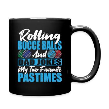 Pétanque Bocce Art Bocci Boccia pour les aînés - Mug uni - noir - Droite