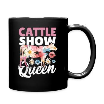 Viehzucht Rinderausstellung Show Mom Rinder - Tasse einfarbig - Schwarz - Rechts
