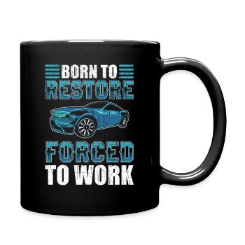 Tuning de voiture Muscle Car Vieilles voitures - Mug uni - noir - Droite