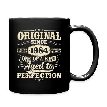 Original seit 1984 Jahrgang Geburtstag Geschenk - Tasse einfarbig - Schwarz - Rechts