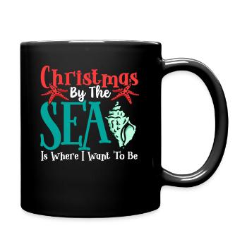 Christmas in July Hawaiian Funny Summer Xmas - Full Colour Mug - black - Right