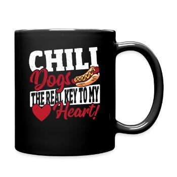 Les chiens au chili adorent le chien au chili de la Saint-Valentin - Mug uni - noir - Droite