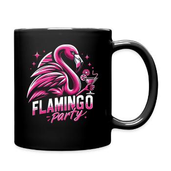 Flamingo Tier Rosa - Tasse einfarbig - Schwarz - Rechts