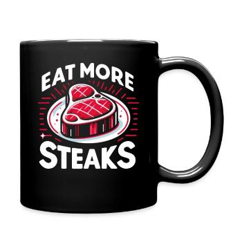 Steak Meat Grilling - Full Colour Mug - black - Right
