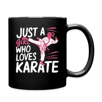 Karate Karatekämpfer Kampfkunst - Tasse einfarbig - Schwarz - Rechts