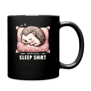 Igel Stachelig Tier Igel - Tasse einfarbig - Schwarz - Rechts