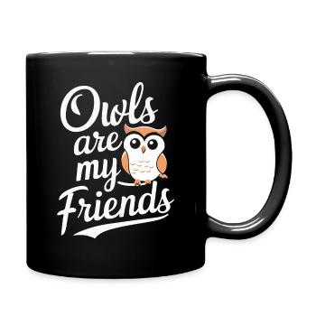 Owl, Bird, Animal, Owls - Full Colour Mug - black - Right