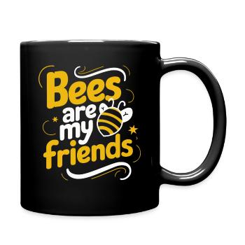 Honigbiene Imker Bienen Biene - Tasse einfarbig - Schwarz - Rechts