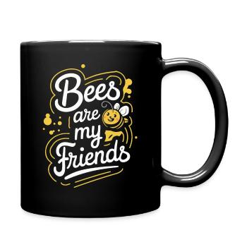 Honigbiene Imker Bienen Biene - Tasse einfarbig - Schwarz - Rechts