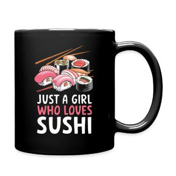 Sushi Japanisches Essen Maki Sushi Kawaii - Tasse einfarbig - Schwarz - Rechts