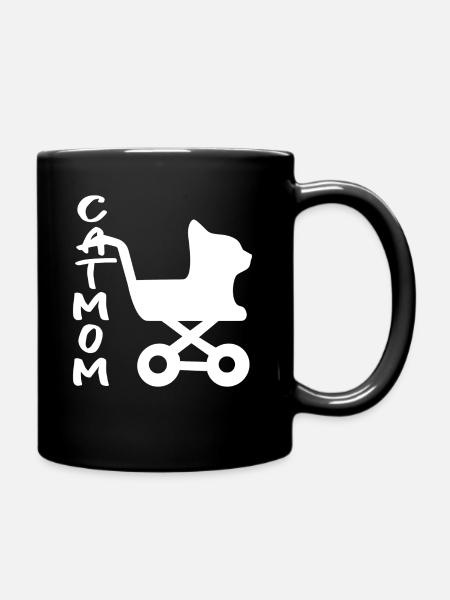 Catmom - Tasse einfarbig - Schwarz