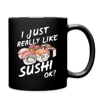 Sushi Japanisches Essen Maki Sushi Kawaii - Tasse einfarbig - Schwarz - Rechts