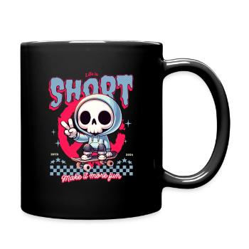 Life is short Make it more fun - Full Colour Mug - black - Right