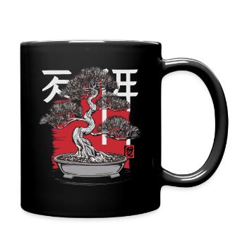 Bonsai Tree Japanese Bonsai - Full Colour Mug - black - Right