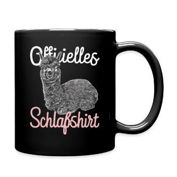 Alpaca Llama Alpacas Animal - Full Colour Mug - black - Right