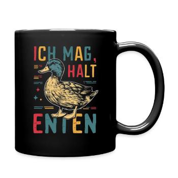 Mallard, Duck, Duck, Dark Duck, Bird - Full Colour Mug - black - Right
