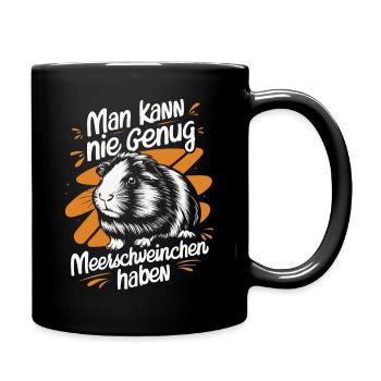 Cochon d’Inde à poil long chiens à crête à poil long - Mug uni - noir - Droite