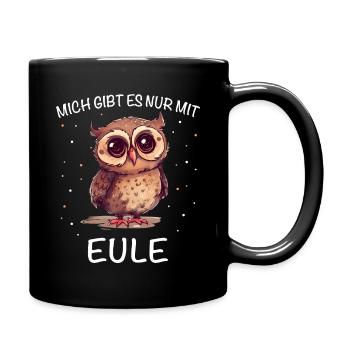 Noctambule, Hibou, Hibou, Oiseau - Mug uni - noir - Droite