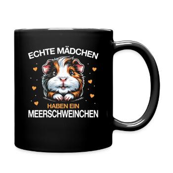 Cochon d’Inde à poil long chiens à crête à poil long - Mug uni - noir - Droite